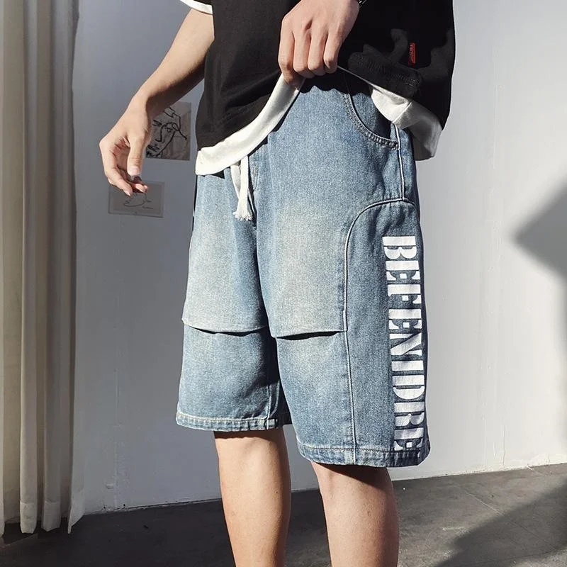 

Summer Jeans Shorts Men Monogram Short Male Fashion Design Casual Work Shorts Denim Shorts Mens Large Size Short -40