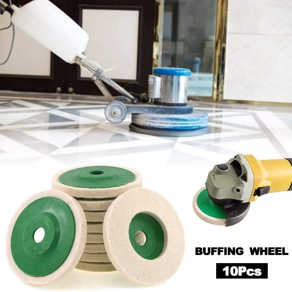 

Polishing Wheel Wool Buffing Drill Grinding Head Angle Grinder For Metal Polishing Glass Ceramic Polishing Tools 10pcs100×8mm