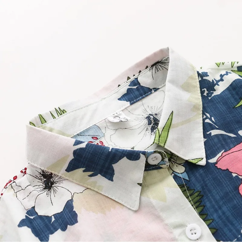 

Harajuku Women Blouse Vintage Flower Print Lapel Shirt Loose Single breasted Long Sleeve Blouse Tops 2019 NEW