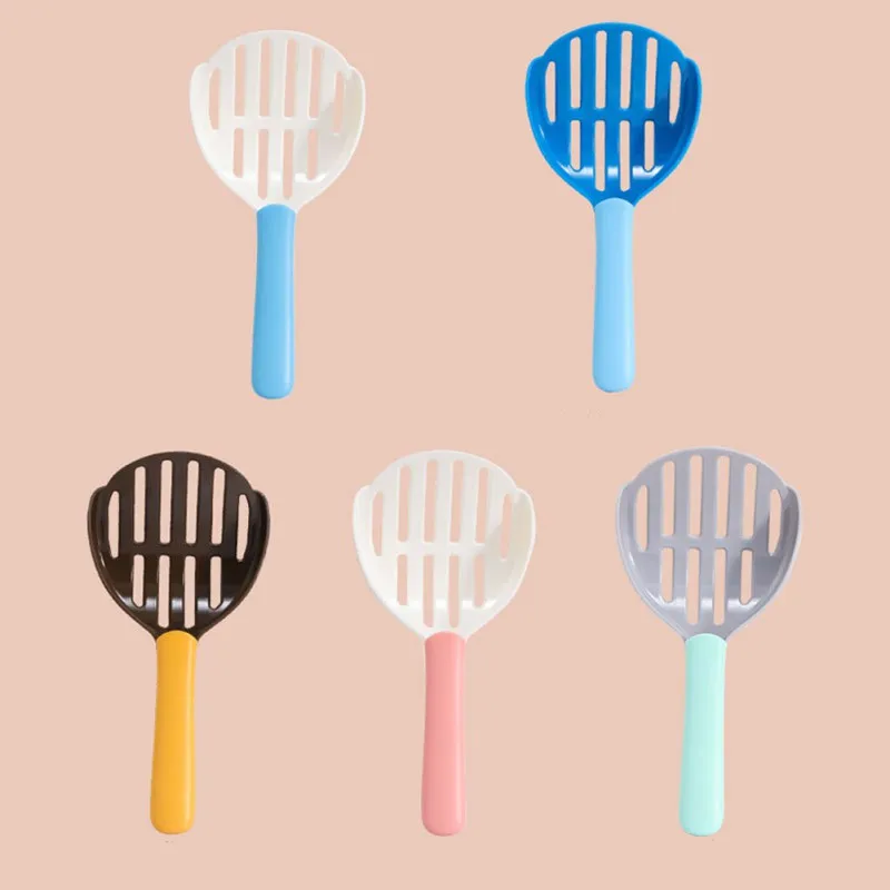 

5 Colors Plastic Cat Litter Scoop Pet Care Scooper Shovel Hollow Cleaning Tool Cat Supplies Lightweight Durable Easy to Clean L