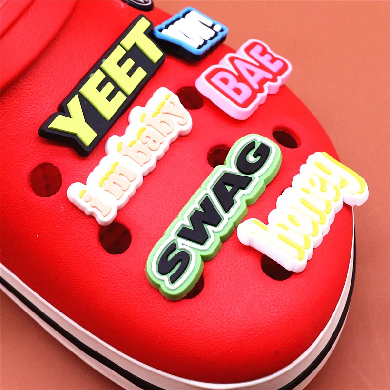 Free Shipping Crock Charms Accessories Custom Cute Cartoon PVC Shoe Croc Buttons Sandals Charm Decoration YAY YEET BA SWAG U216