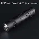 Высокий мощный фонарик конвой S11 с Cree XHP70.2 Led Linterna 26650 флэш-фонарь светодиодный налобный фонарь для кемпинга Рыбная ловля Портативный освещение
