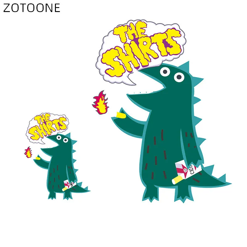 

Cute Dinosaur Patches for Kids DIY Washable Letter Stickers Cartoon Patch for Clothing Heat Transfers Vinyl Clothes Appliques D