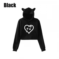 bikinis secret women harajuku cat style tops young girl cute cropped hooded pullover fashion hoodies for teenagers