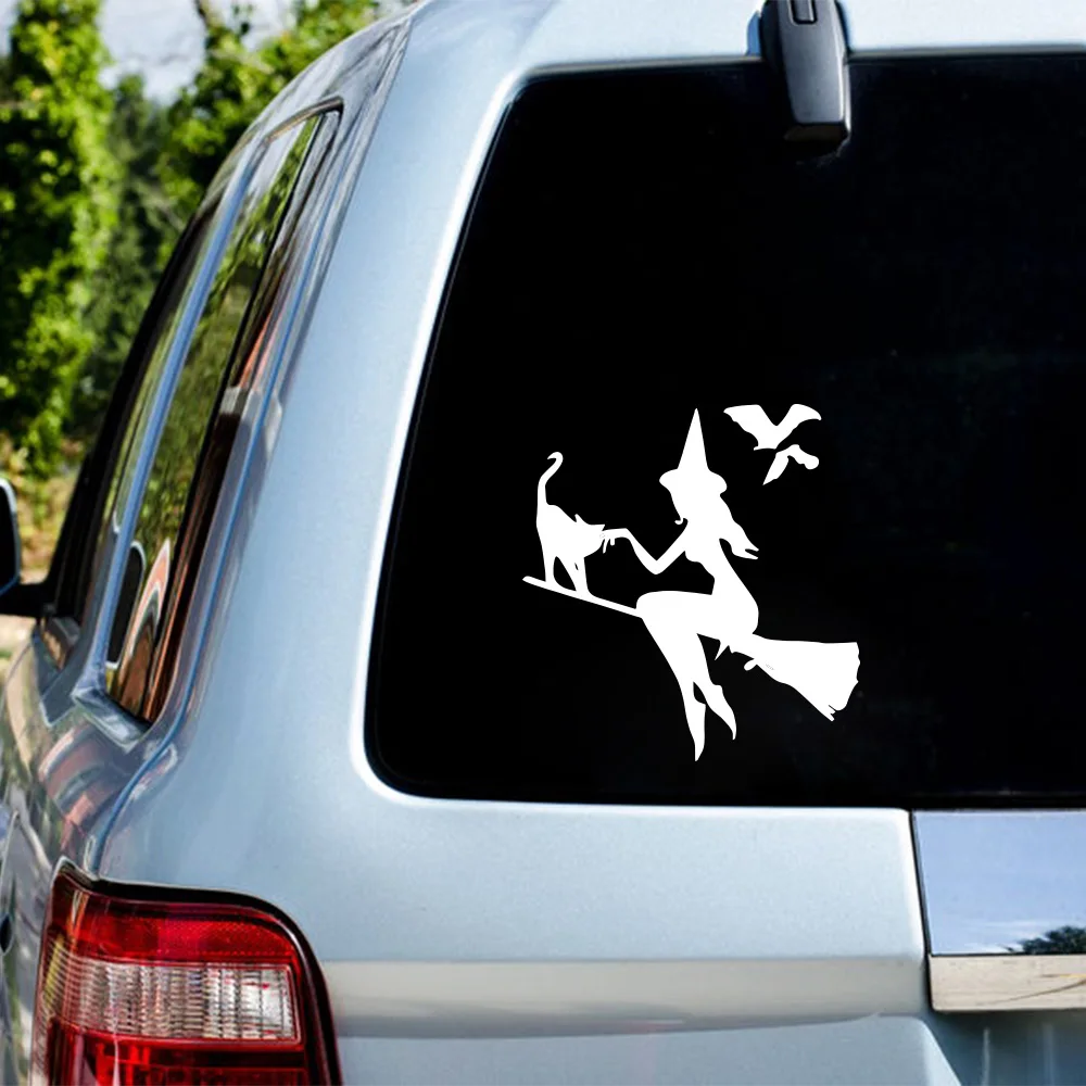 Горячая Распродажа автомобильные наклейки ведьмы и кошки забавные виниловые