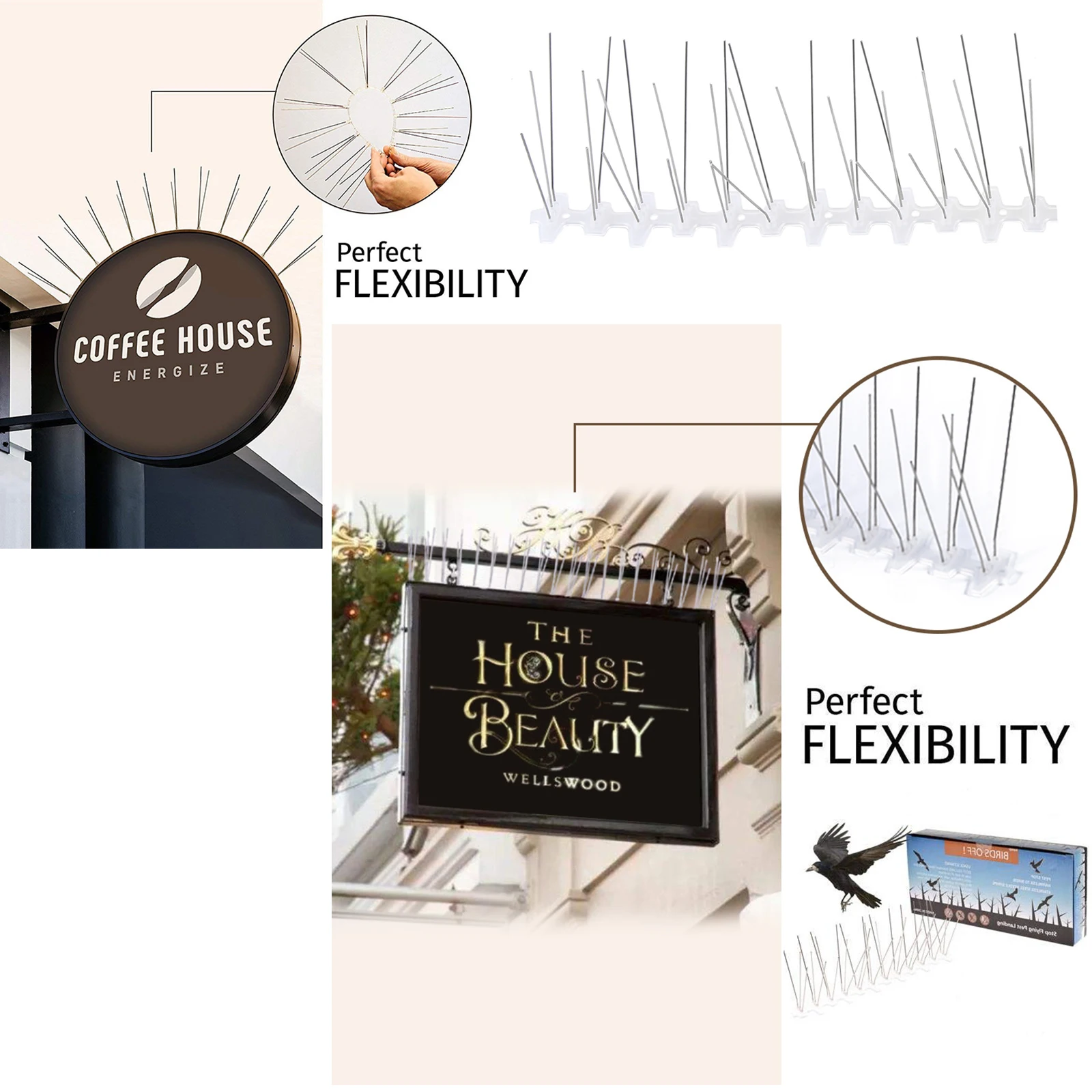 

Шипы для отпугивателя птиц из нержавеющей стали, 6 или 5 шт., 50 см