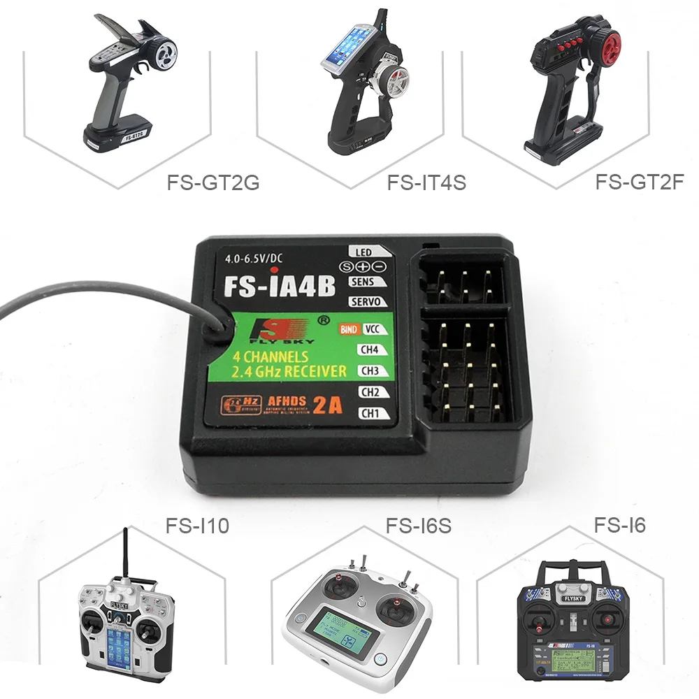 FS iA4B RC автомобиль приемник для лодки 2 4 ггц 4CH 0 6 5 V постоянного тока I10 I6 GT2F GT2G IT4S I6S