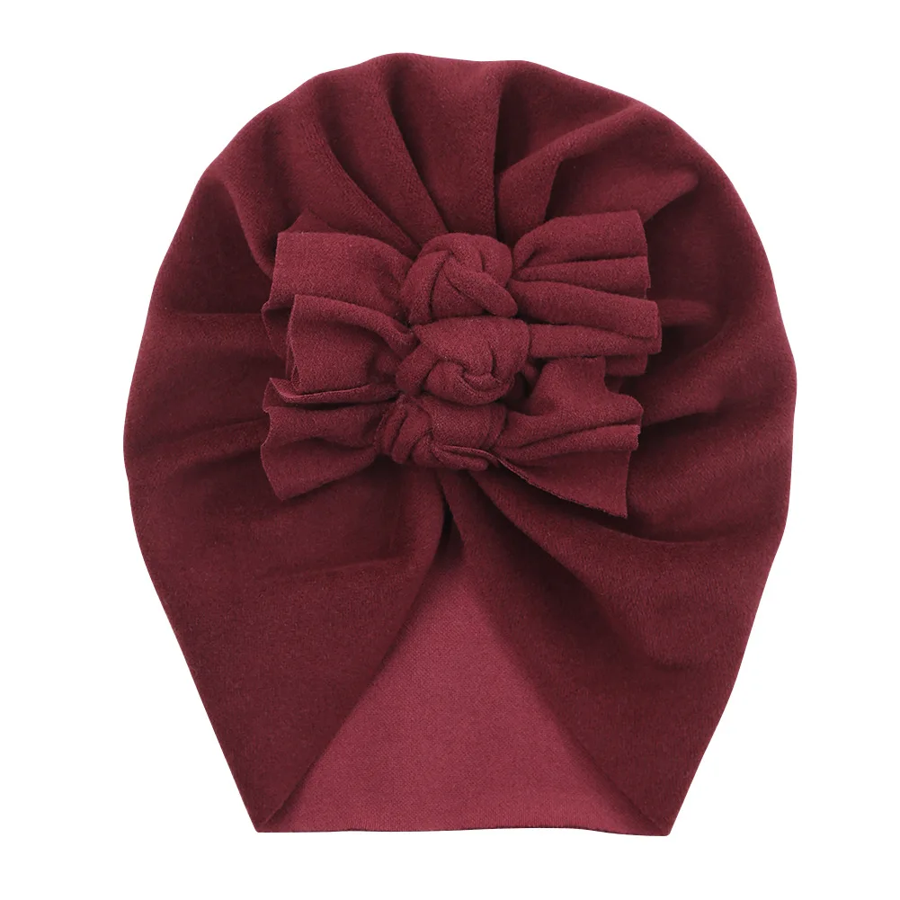 Новая детская шапка с узлом кашемировые складки для новорожденных малышей