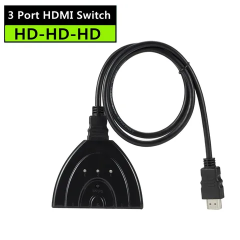 3-портовый HDMI-коммутатор HD 3D Mini 1.4b 4K, сплиттер 1080P 3-в-1, хаб с выходами для DVD, HDTV, Xbox, PS4, PS3