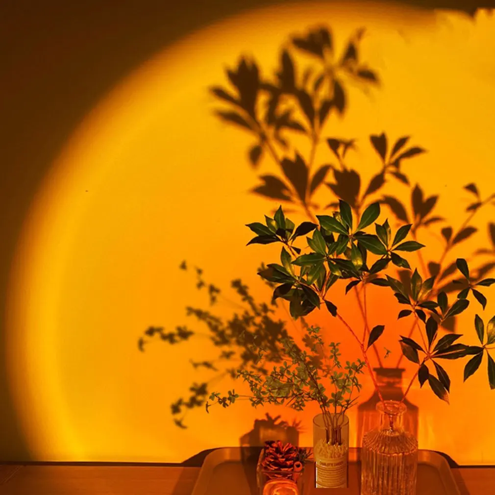 

RK64 Usb Plug In Desk Lamp Atmosphere Lamp Free Projection Photograph Shooting Lamp For Bedroom Living Room