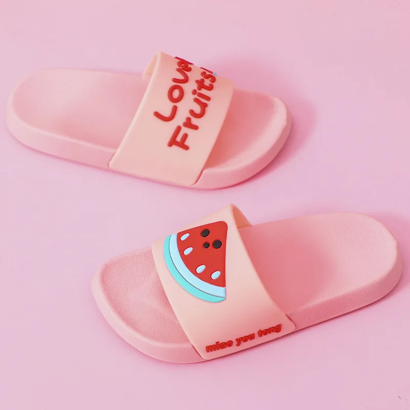 

Summer Cartoon Cute Boys Girls Anti Skid Indoor Home Bathroom Bath Baby Cool Slippers Children's Slippers