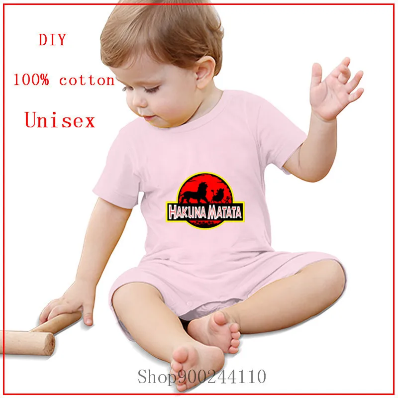2020 Unisex New Born Baby Boy Clothes Bodysuits Hakuna Matata The Lion King Simba Pumbaa Girl Pure Cotton Clothing | Детская одежда и