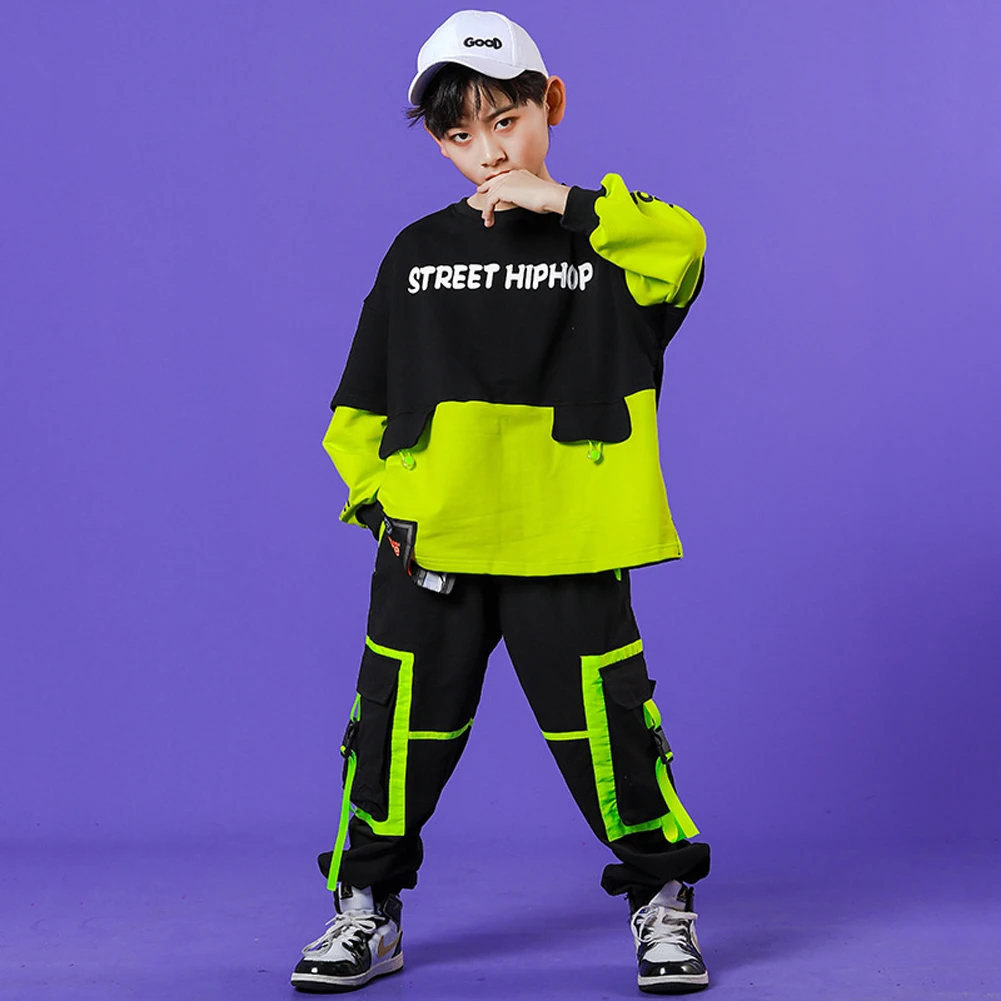 Детский костюм в стиле хип-хоп с длинным рукавом