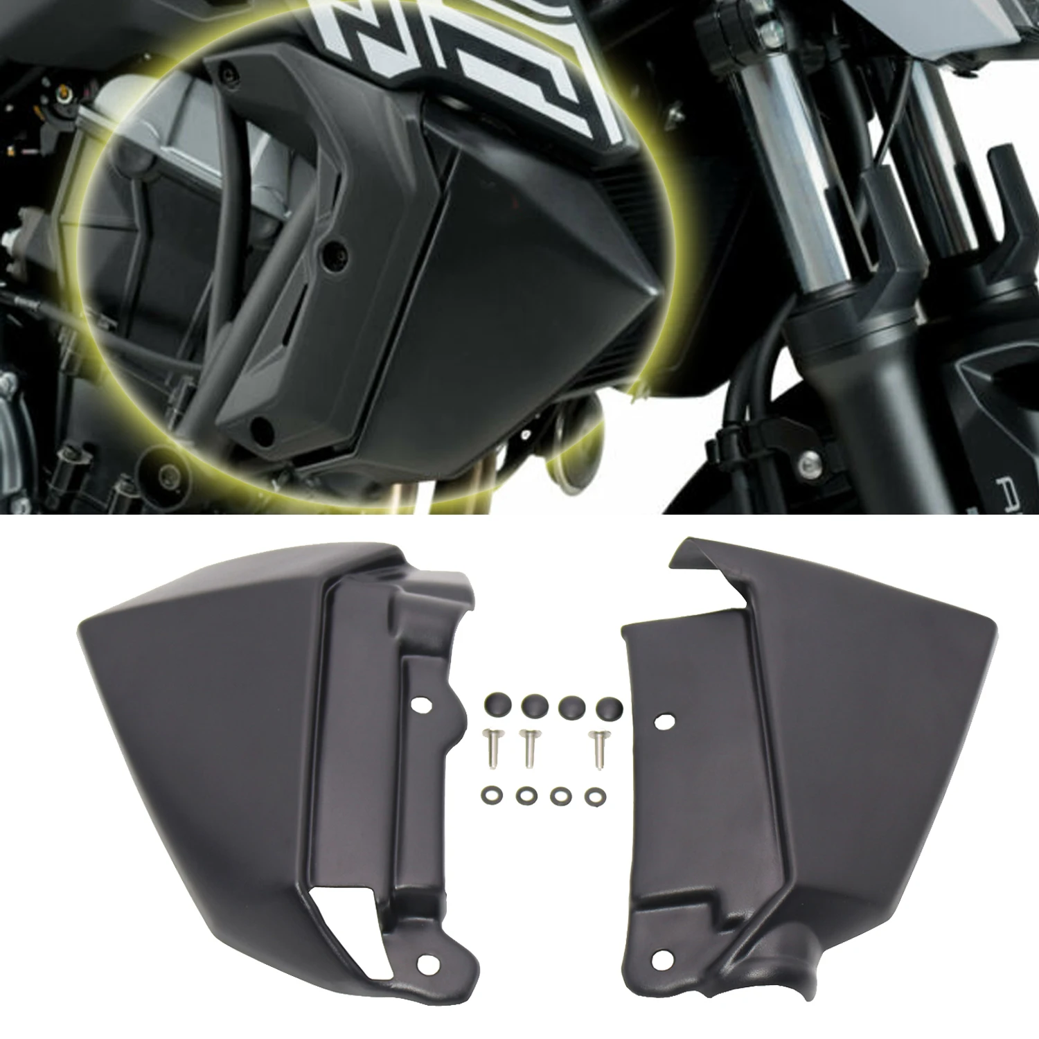 НОВЫЕ колпачки радиатора мотоцикла Z650 боковые панели с обеих сторон защитные
