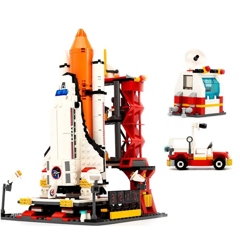 Строительные блоки Развивающие игрушки для детей Lepin 8815 City Spaceport Space The Shuttle Launch Center