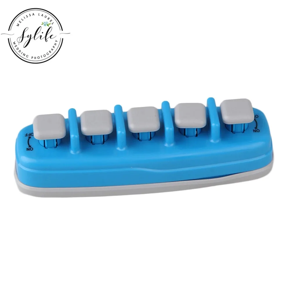 

Blue Small Piano Finger Exerciser Practice Strength Training Beginner pianist