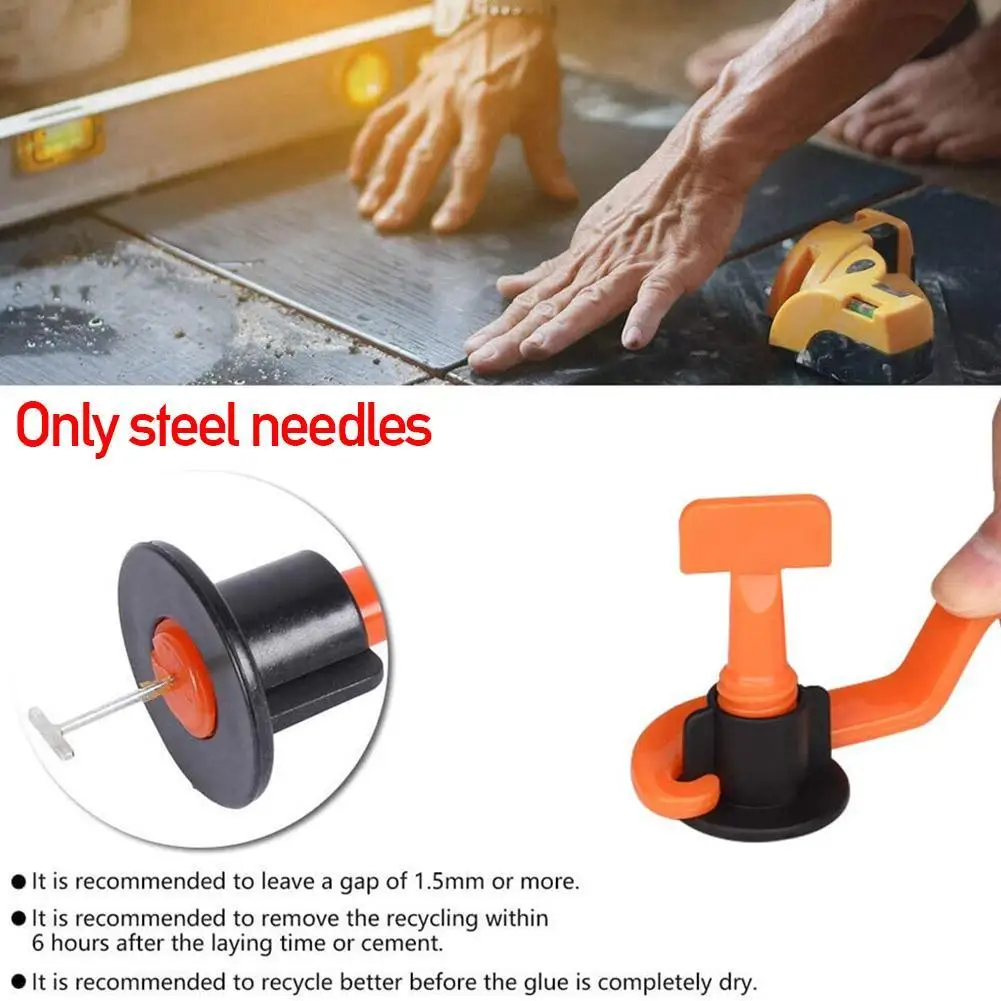 Flat Ceramic Floor Wall Construction Tools Reusable Leveling Kittile System System Tile Kit Leveling For Tile Q5G0