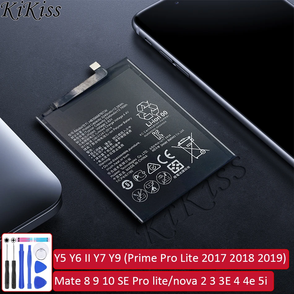 

Аккумулятор для huawei Y5 Y6 II Y7 Y9 (Prime Pro Lite 2017 2018 2019)/Mate 8 9 10 SE Pro lite/nova 2 3 3E 4 4e 5i/nova Lite Y6II