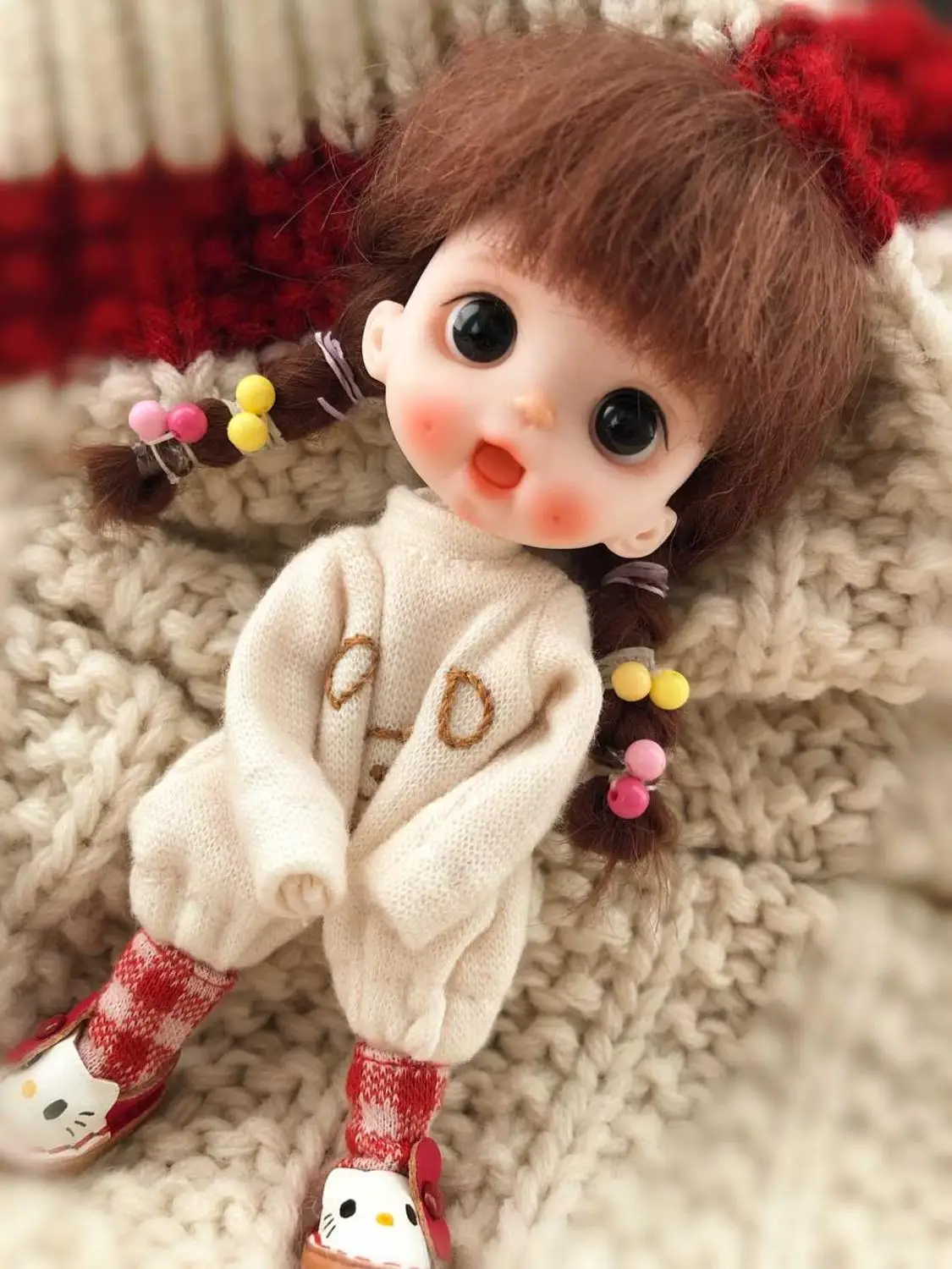 17 OB11 кукла голова Кастомизация 1/8 BJD куклы OB Полимерная глина - Цвет: 17