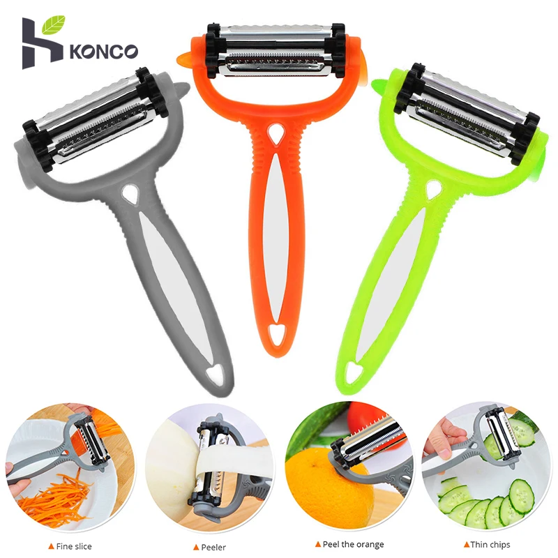 Овощечистка Konco кухонные аксессуары многофункциональная для фруктов с вращением