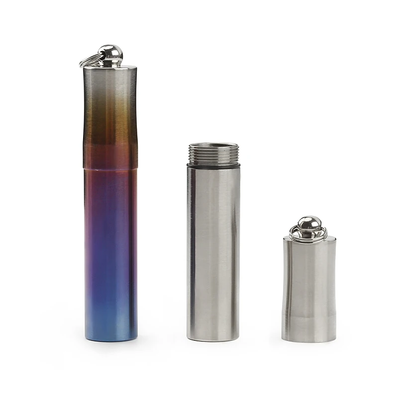 

EDC Outdoor Tool Titanium Alloy Seals Waterproof Toothpick-holder Toothpick Canister Bottle