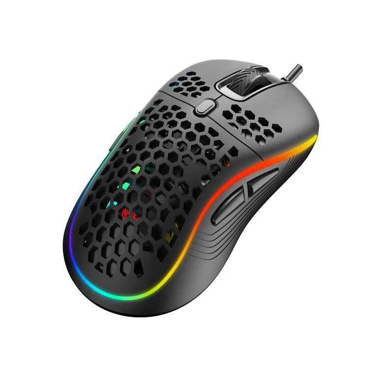 

New Macro Programming RGB Luminous Game Mouse Electric Race Cable Mouse 6 dpi File Adjustable Gaming Mouse
