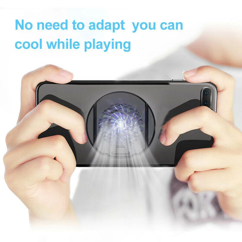 

Universal Cell Phone Mute Fan Holder Heat Sink Radiatorfor Gaming Phone iPhone iPad Android Phones Cooler Adjustable Portable