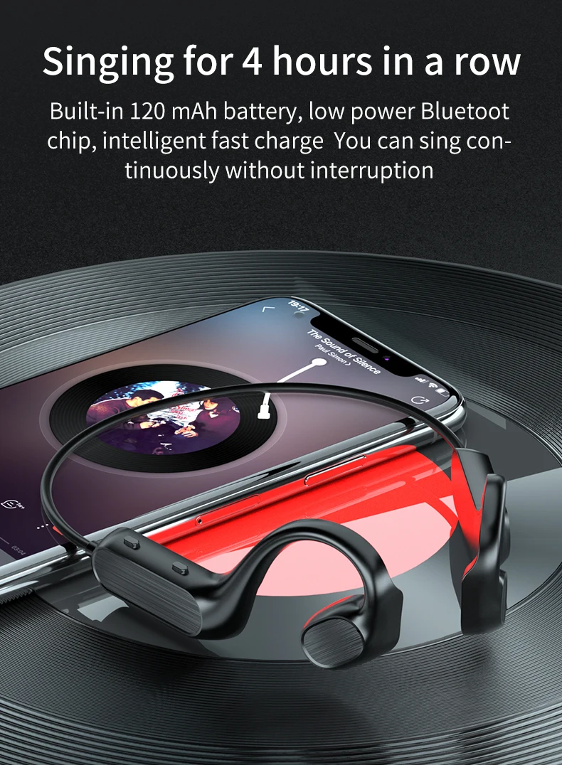 

TWS bone conduction 5.1 wireless Bluetooth headset waterproof sports stereo HD call music earplug suitable for all smart phones