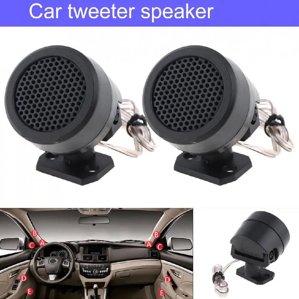 

2PCS 500W Pre-Wired Mini Dome Car Tweeter Speakers Car Audio System Auto Horn Audio Music Stereo Subwoofer Loudspeaker