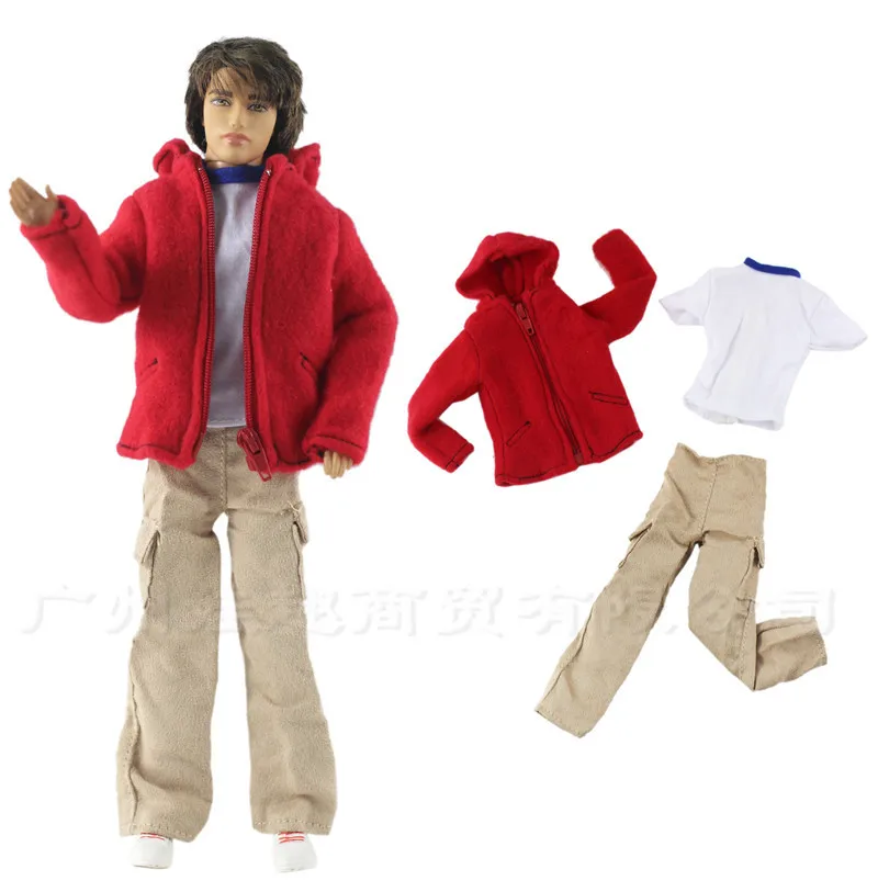 Ручной работы 3 шт./компл. принца для мальчиков Винтаж Зимний вязаный костюм кукла