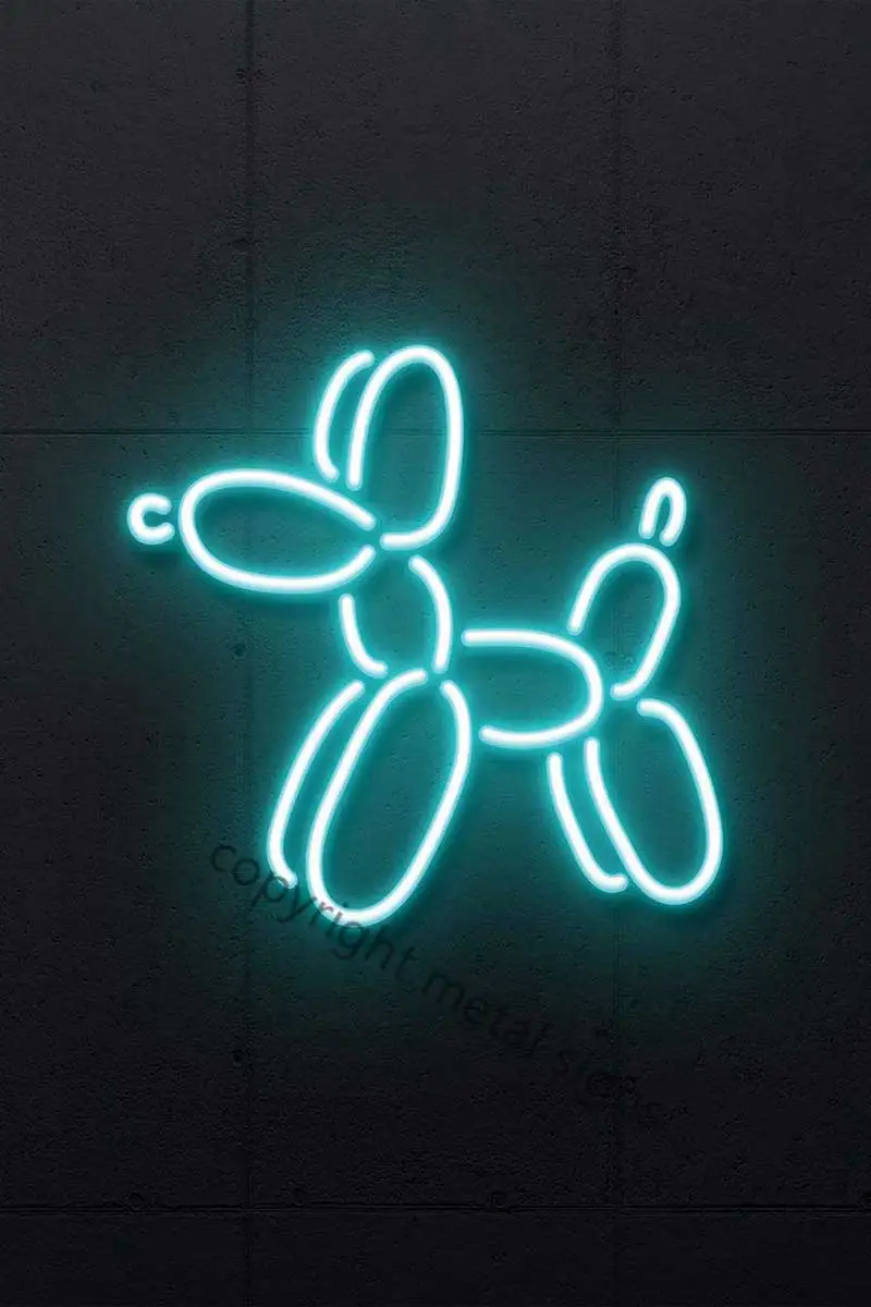 

Neon Balloon Dog Room Decoration Retro Vintage Metal Sign Tin Sign Tin Plates Neon Sign For Club Man Cave Cafe Pub Home