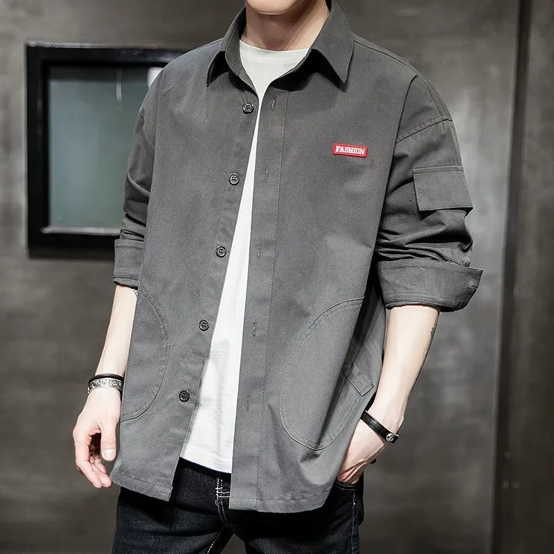 Новинка весны 2020 Брендовые мужские повседневные рубашки с длинным рукавом и