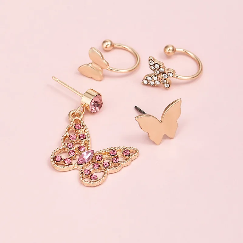

Simple Temperament Porous Combination Butterfly Earrings Jewelry Accessories 2021