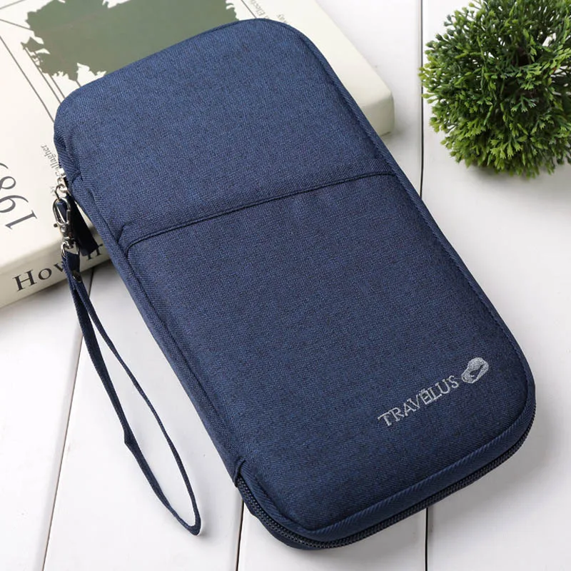 Navy blue Многофункциональные женские бумажники, мужские бумажники, ts органайзер, пакеты для путешествий, держатели для паспорта, Обложка для коммерческих банковских карт, значки, бумажники для мужчин - Цвет: Navy blue