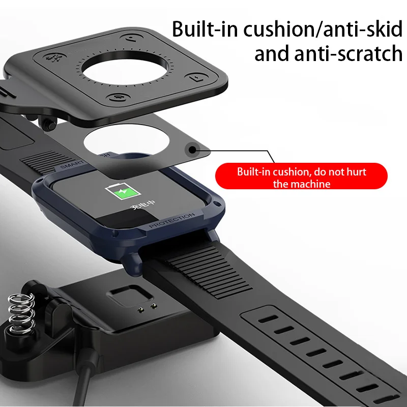 

New Watch Chargers For Amazfit Bip Huami Bip Lite Magnetic Charging Dock Protective Pad Anti-Slipping Charging Clip