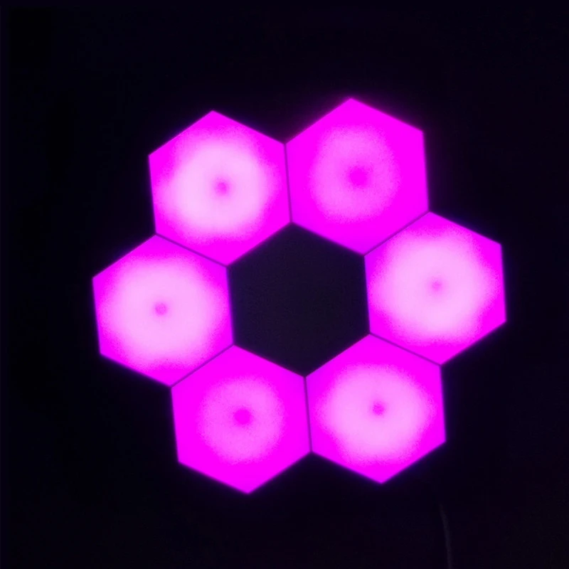Современный ночной Светильник s квантовая лампа модульный шестиугольный цветной