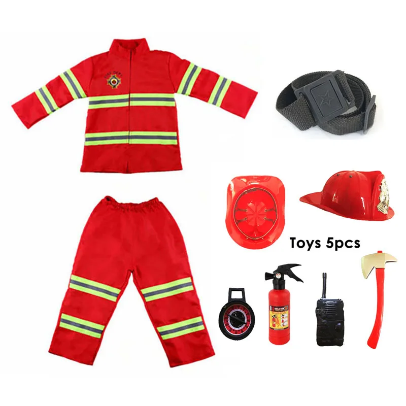 2021 Halloween Cosplay Costumes Boys Girls New Fireman Uniform Suit School Student Kids Stage Performance Carnival Party |