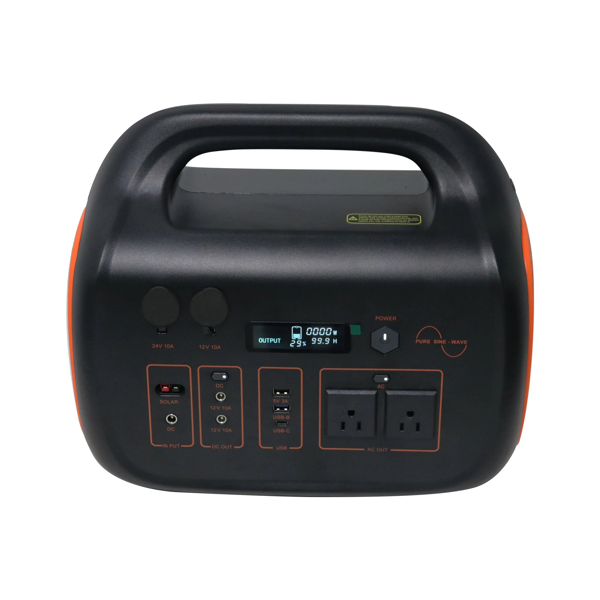 

Large Capacity AC 220V Outlet 1000W Portable Power Station Lithium Battery Backup 12V 24V Power Bank