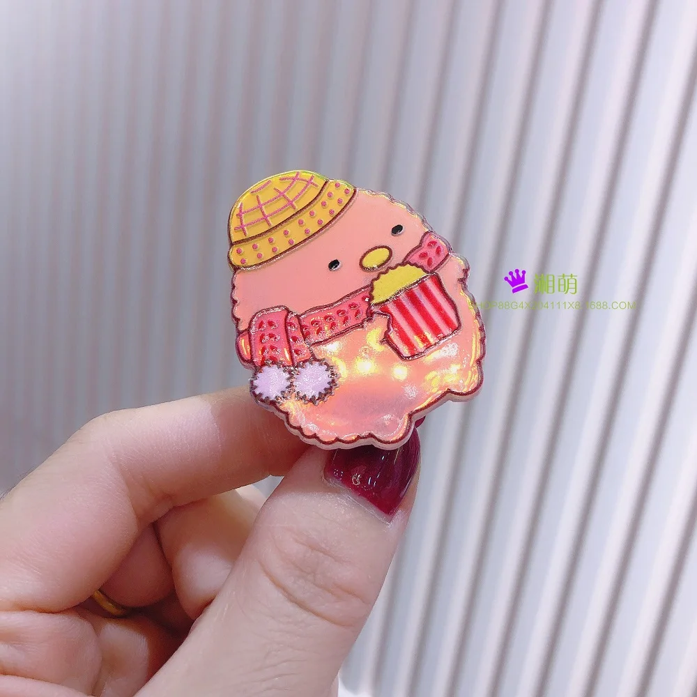 Зажим для волос Sumikkogurashi в японском стиле акриловый зажим с зеркальными животными