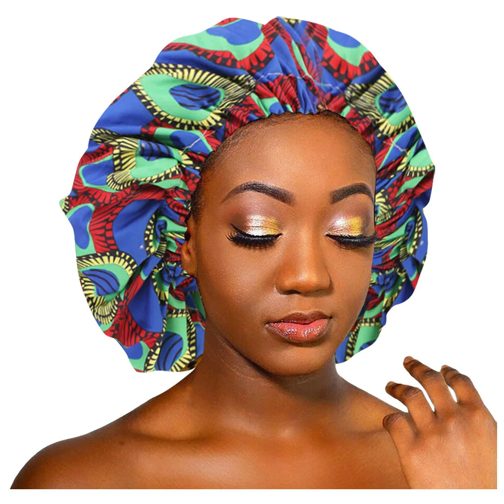 Новинка очень большая женская Атласная шапочка с подкладкой большой размер