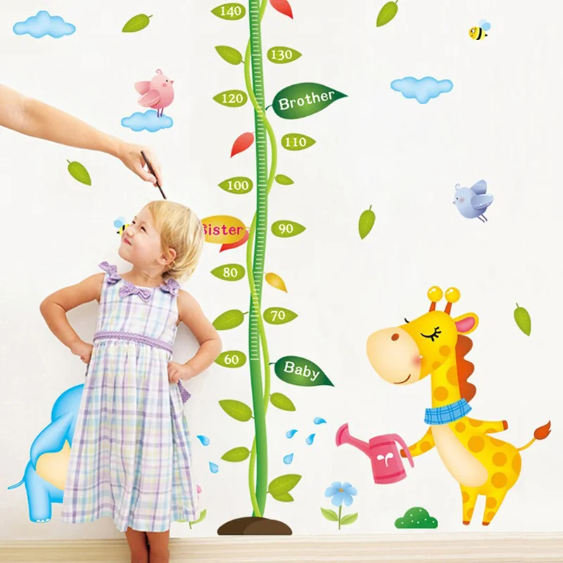 Child Height Growth Charts Wall Sticker Measuring Spacecraft Decals Self-adhesive Decor Art for Kids Room | Дом и сад