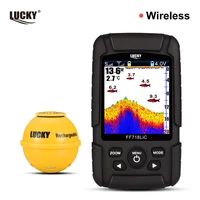 lucky ff718lic wla wireless portable fish finder 45m147feet sonar depth waterproof fishfinder fish attractive lamp