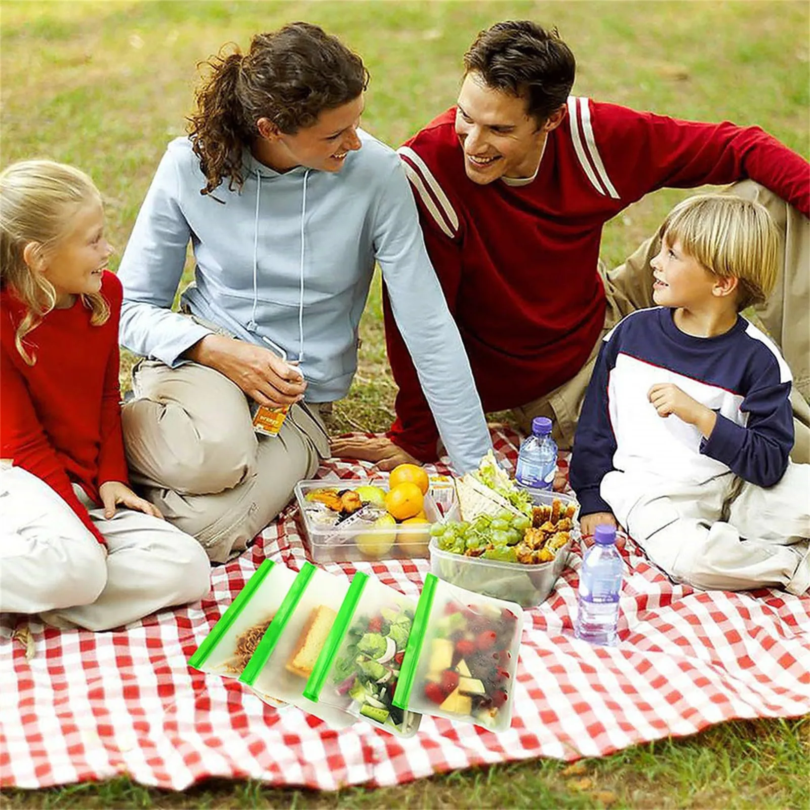 Многоразовые Пакеты для хранения-12 упаковок без бисфенола А пакеты морозильной