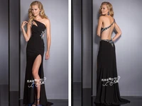 black sexy backless one shoulder beading long prom gown %d0%ba%d0%be%d0%ba%d1%82%d0%b5%d0%bb%d1%8c%d0%bd%d0%be%d0%b5 %d0%bf%d0%bb%d0%b0%d1%82%d1%8c%d0%b5 floor length robe de soiree homecoming dresses
