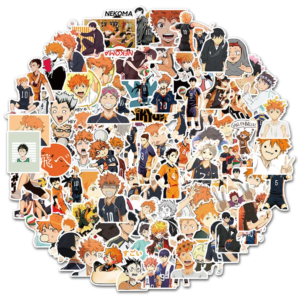 

10/50/100pcs Cartoon Haikyuu!! Anime Graffiti Stickers Decal Kids Toys for Laptop Guitar Luggage Phone Volleyball Sticker
