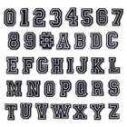 Новинка 1 шт. буквенный принт чёрного и белого цвета, значок обувь подвески имя DIY отверстие аксессуары в виде тапочек с рисунком крокодил декор Алфавит пряжки подарки для детей