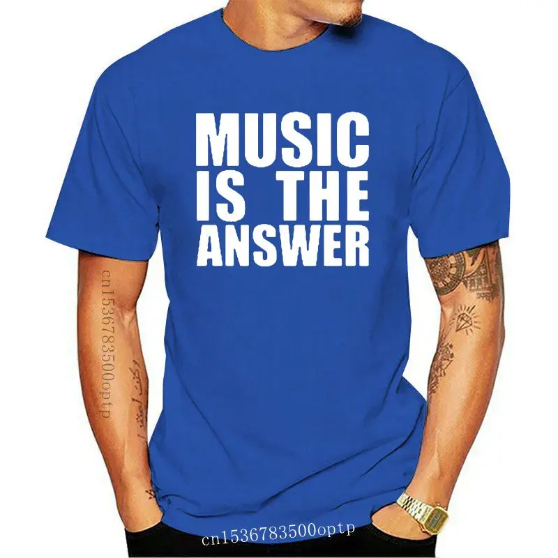 

European style 2020 summer new fashion, multiple color options, MUSIC IS THE ANSWER women's short sleeve, big size T-shirt,