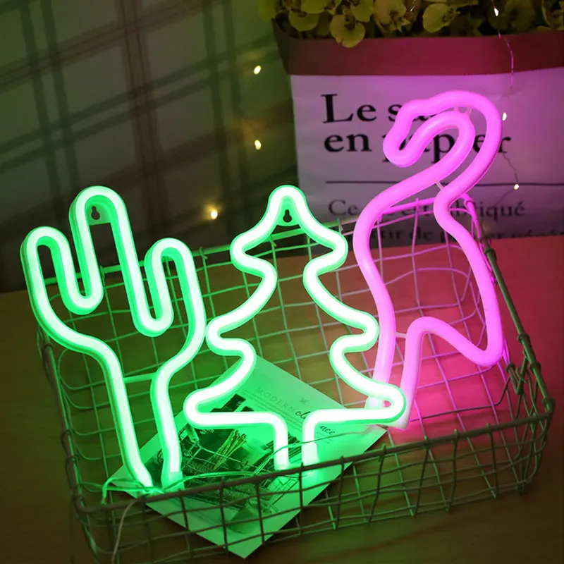 Светодиодный неоновый светильник &quotинопланетянин&quot &quotРадуга&quot &quotHello&quot