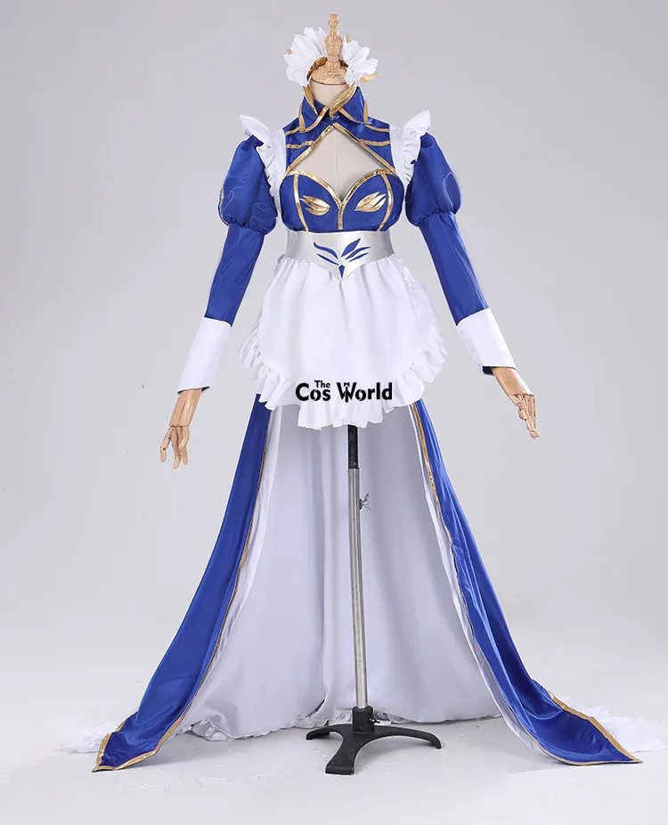 FGO Fate Grand Order Arturia Pendragon Lancer горничная платье униформа наряд Аниме косплей костюмы |