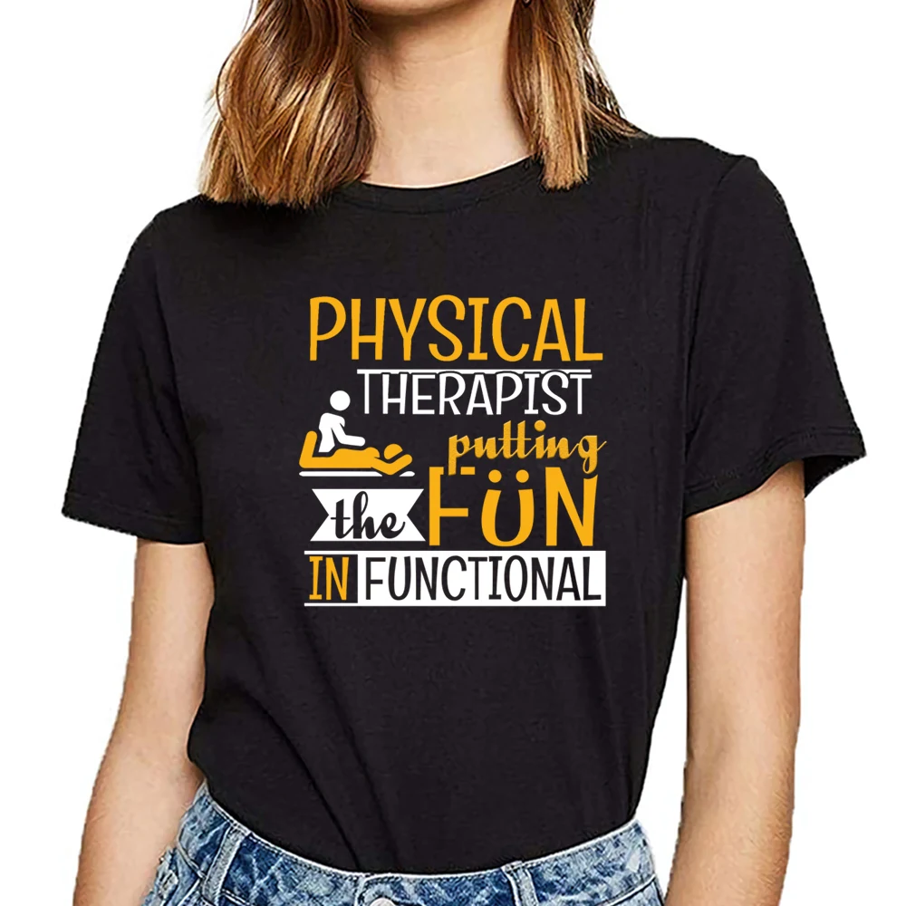 Футболка женская с белым принтом топ одежда для физиотерапии подарок на работу